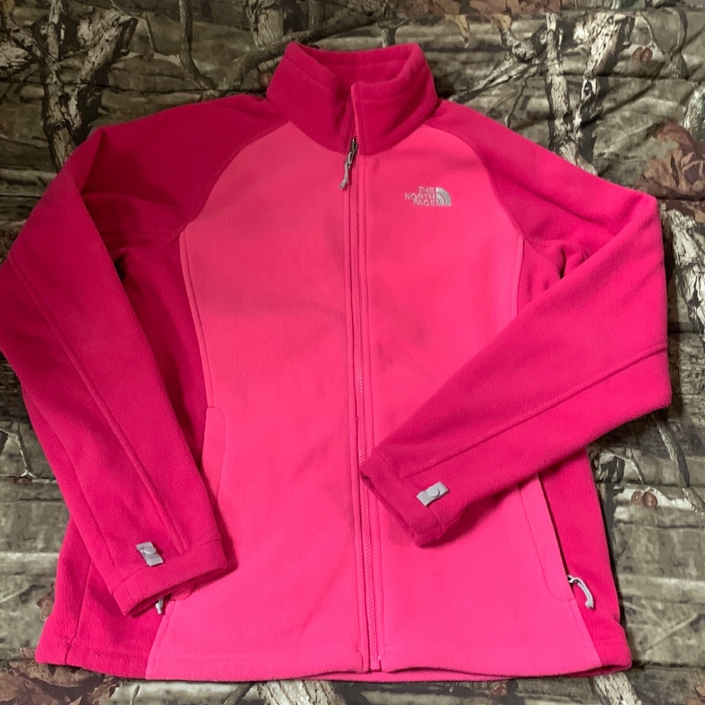 Womens The North Face Polar Fleece, large, Passion Pink